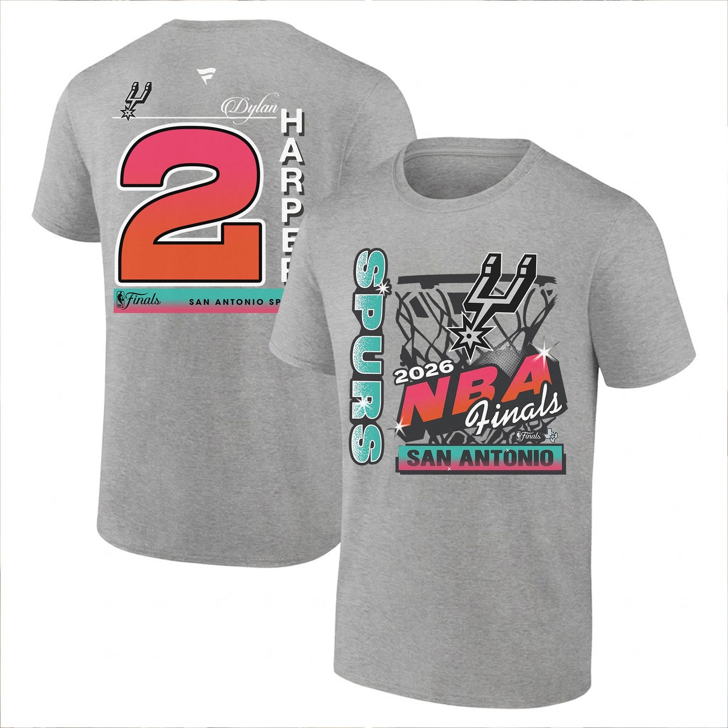 SAS 2026 NBA Western Conference Champions Printed T-Shirt V2-NQD