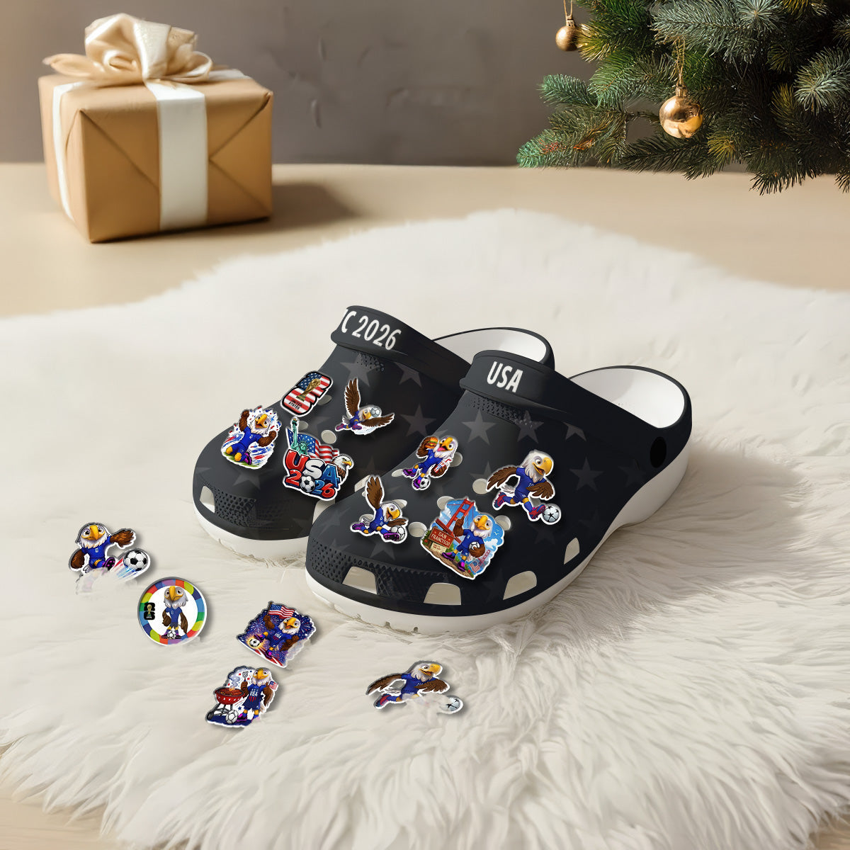 USMNT Clogs WC2026 Black - Charms Gift Set-NQD