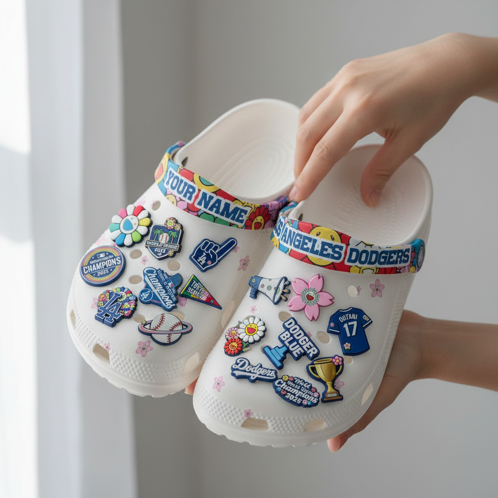 LAD Tokyo Series Clogs - Charms Gift Set - White-NQD
