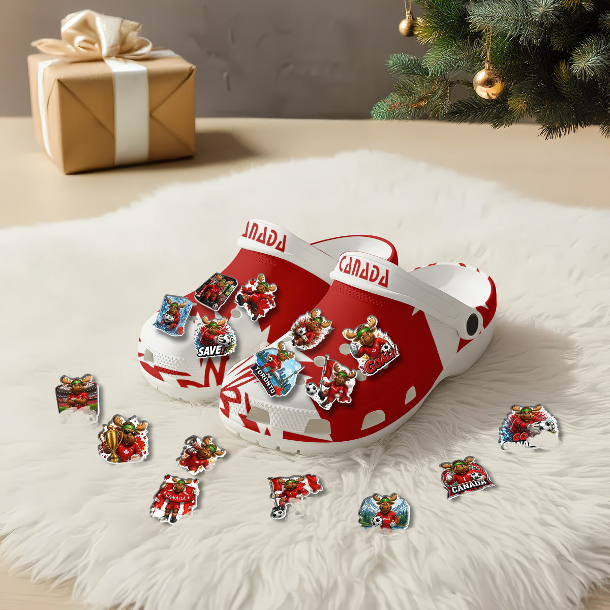 Canada Clogs WC2026 Red - Charms Gift Set-NQD