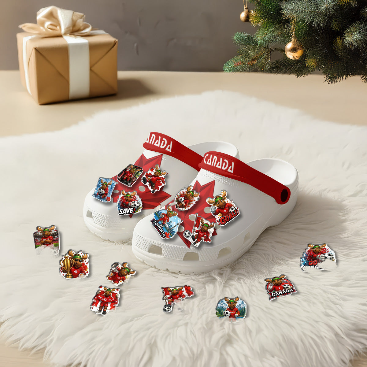 Canada Clogs WC2026 Flag - Charms Gift Set-NQD
