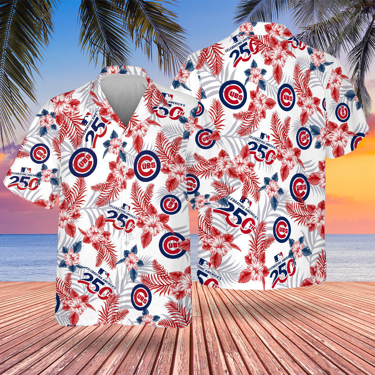 CHC Special Semiquincentennial Hawaiian Design Button Shirt-NQD