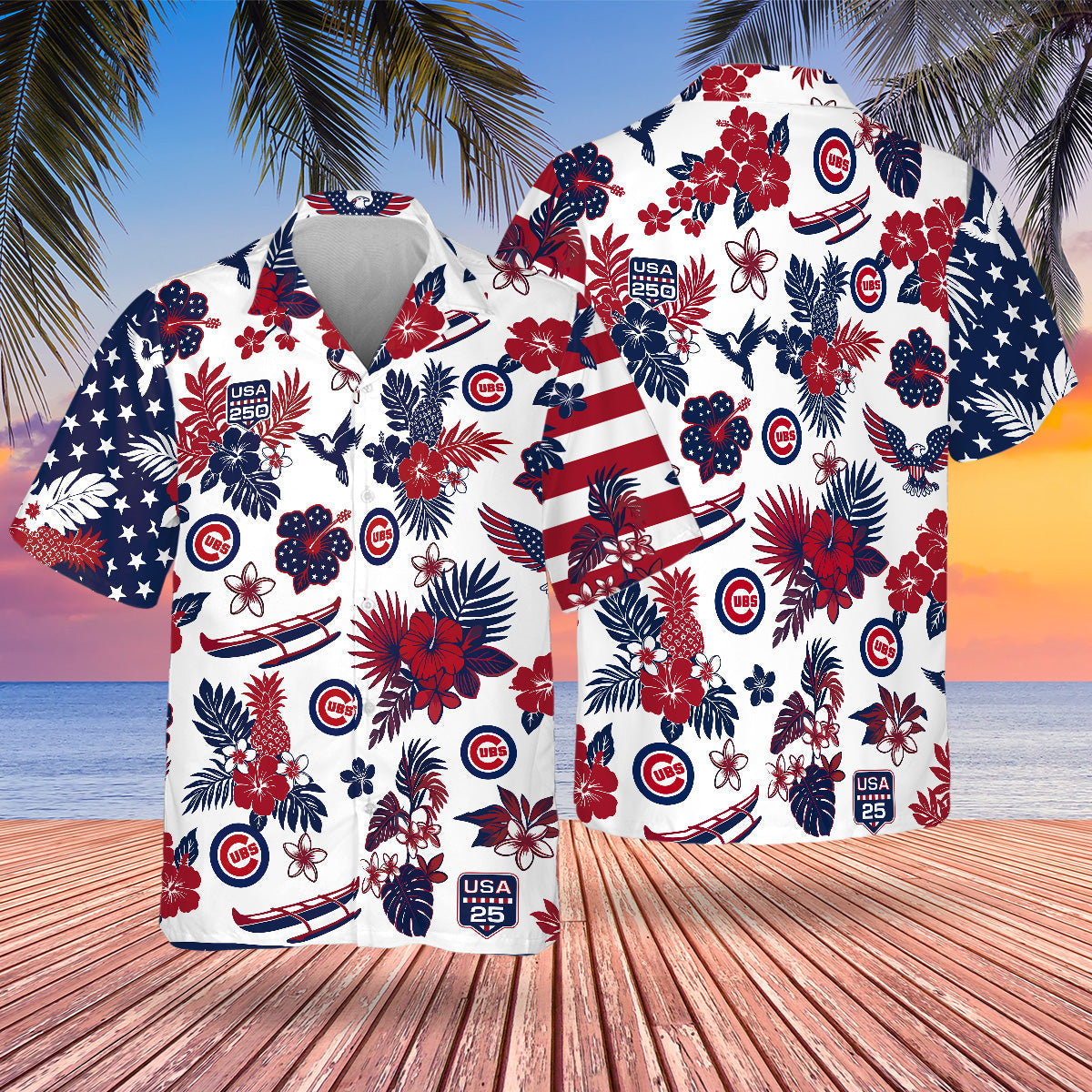 CHC Special Semiquincentennial Hawaiian Design Button Shirt V2-NQD