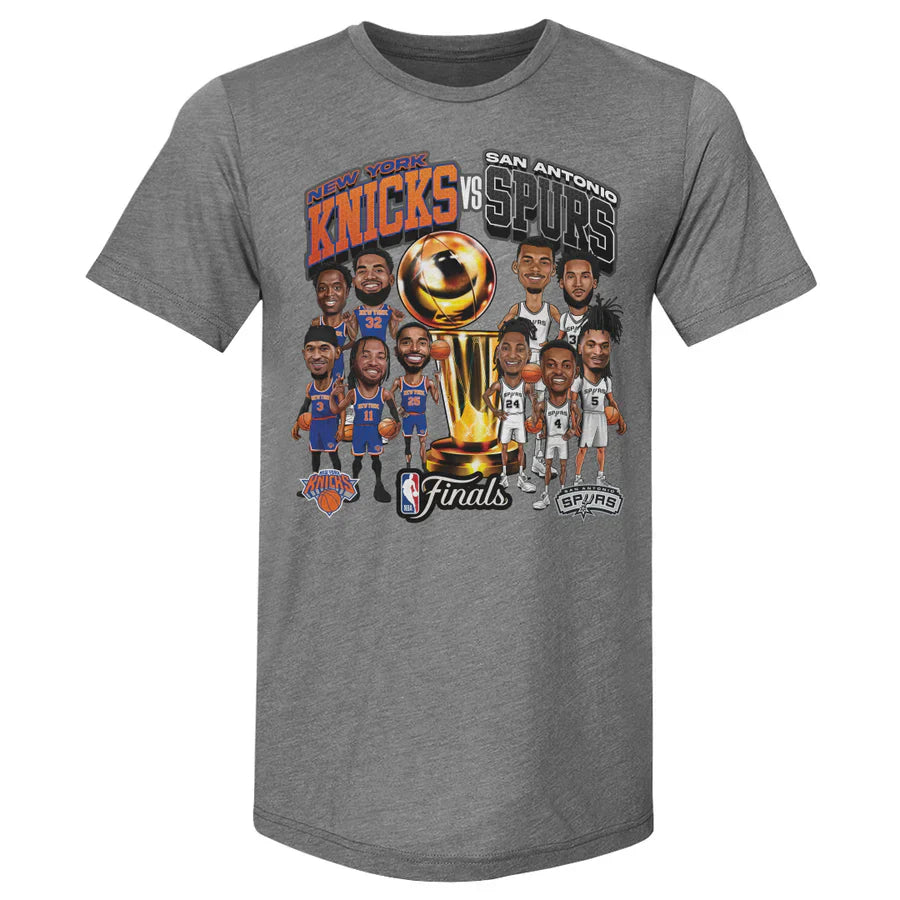 SAS NBA Finals 2026 Spurs Vs. Knicks Printed T-Shirt-NQD