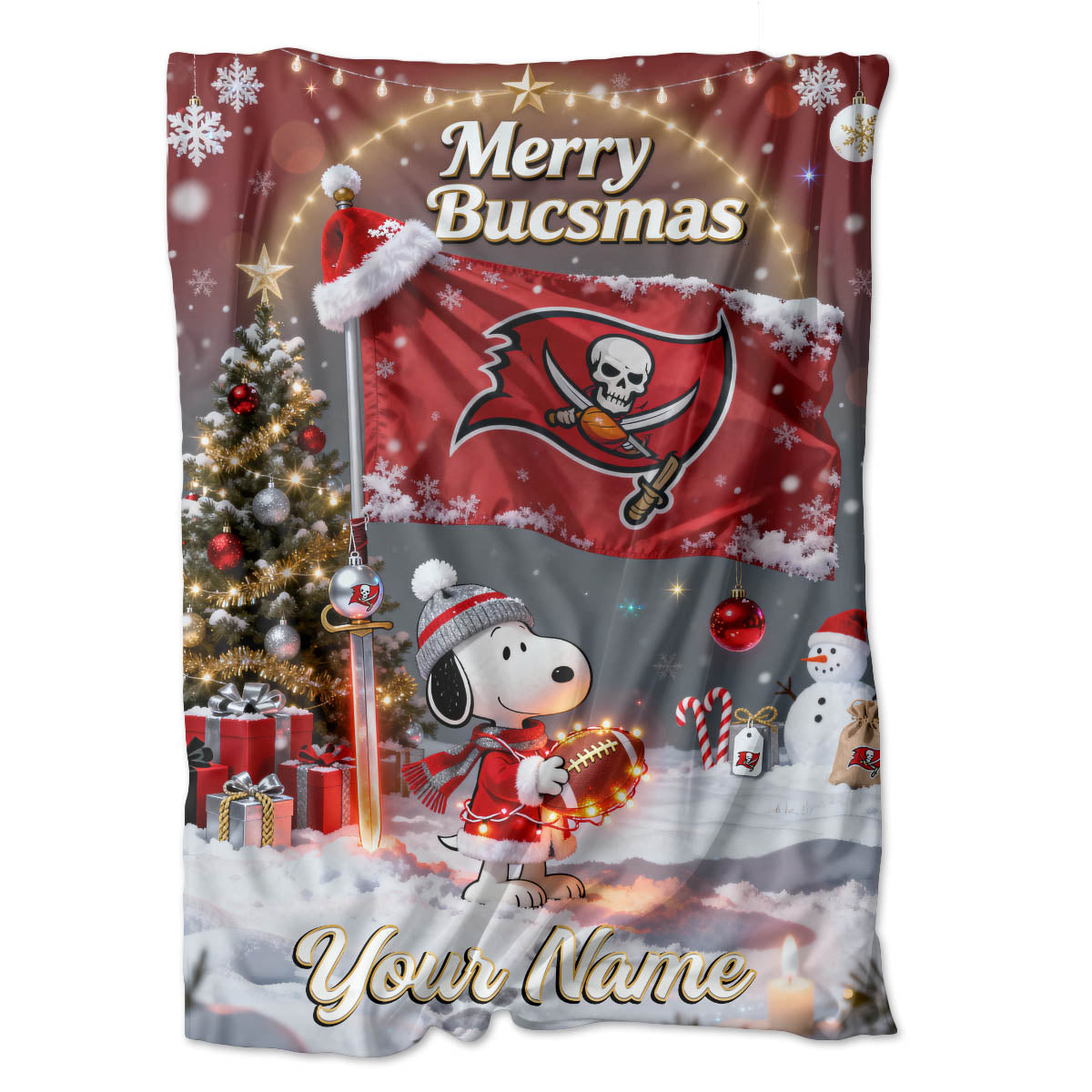 TB x SNP | Premium Christmas Fleece Blanket & Throw Pillow-NQD
