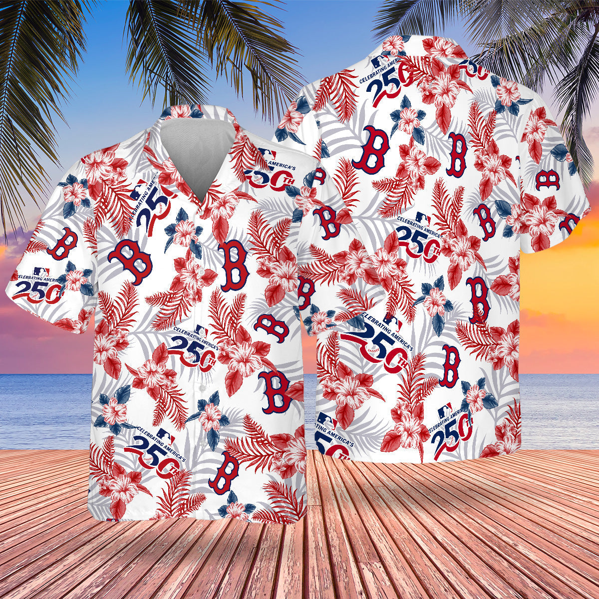 BOS Special Semiquincentennial Hawaiian Design Button Shirt-NQD