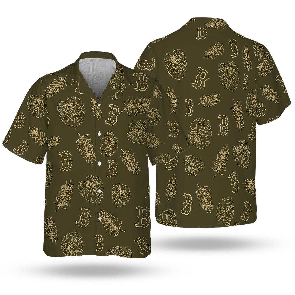 BOS Special Armed Forces Hawaiian Design Button Shirt V3-NQD
