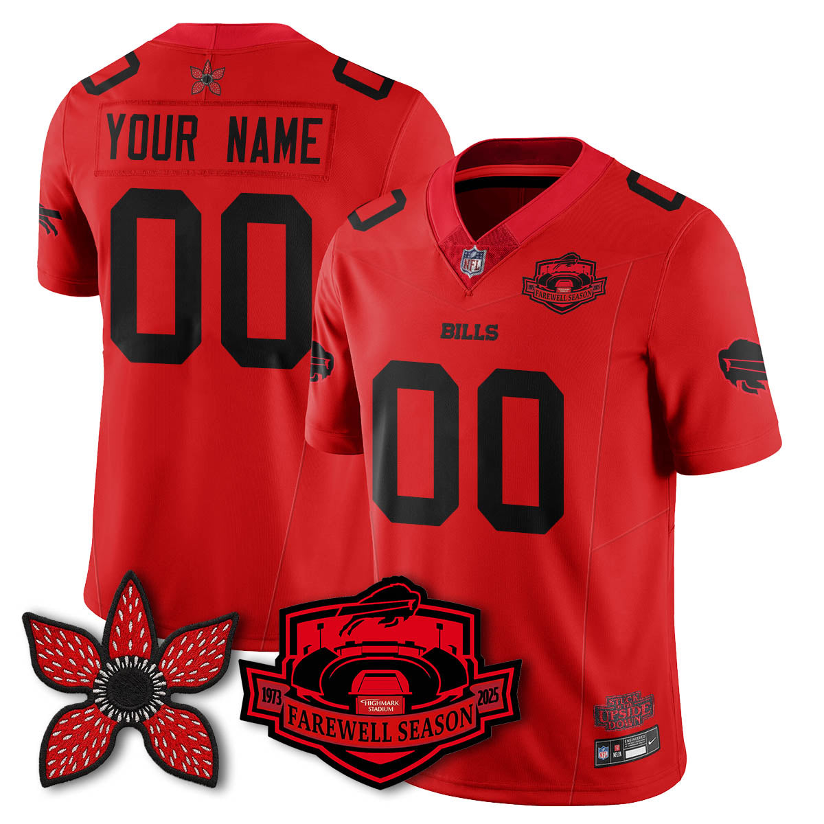 BUF 'Stranger Things Edition' Vapor Limited Custom Jersey - Stitched-NQD