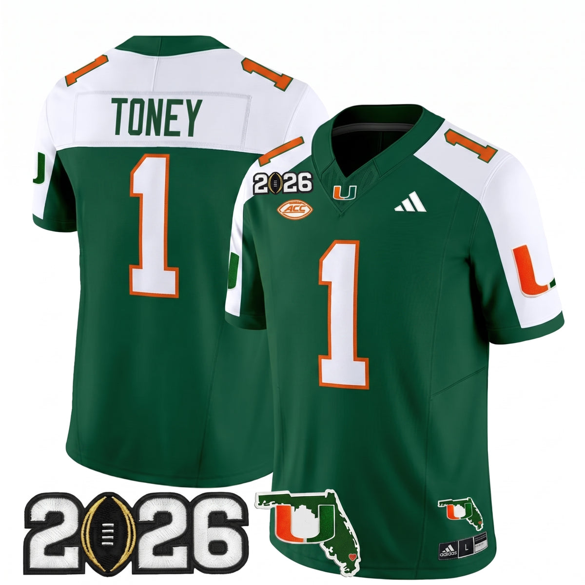 MIA 2026 CFP Final & Florida Patch Vapor Limited Jersey - Stitched