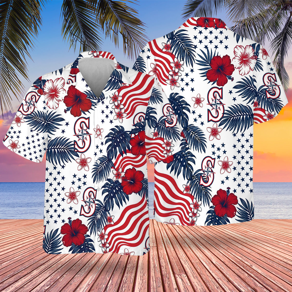 SEA Special Semiquincentennial Hawaiian Design Button Shirt V4-NQD