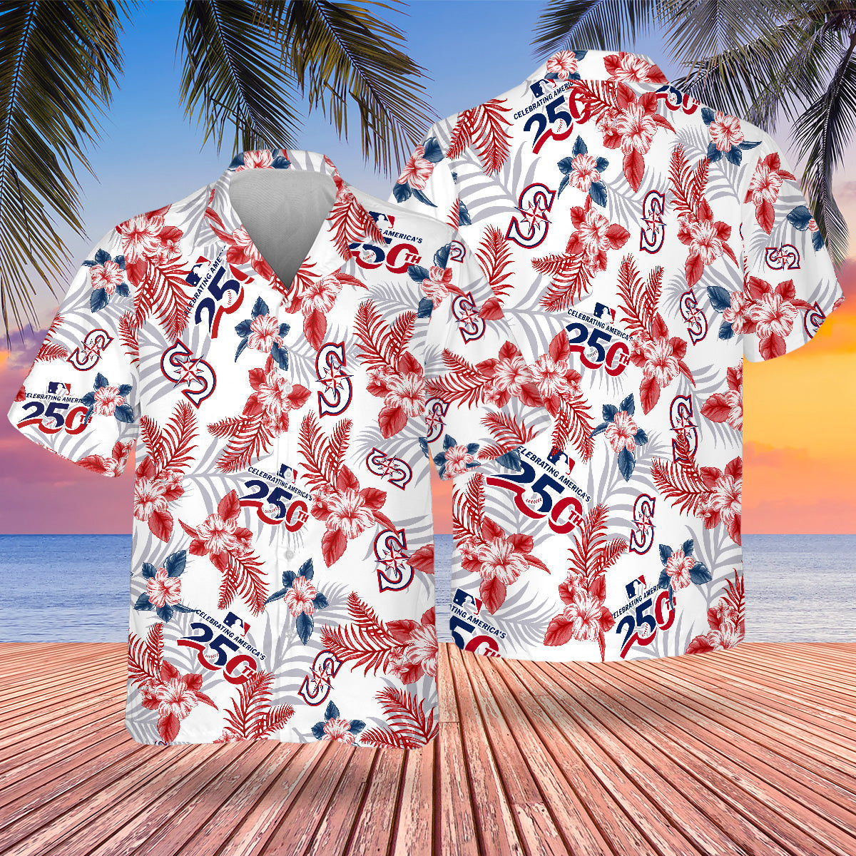 SEA Special Semiquincentennial Hawaiian Design Button Shirt-NQD