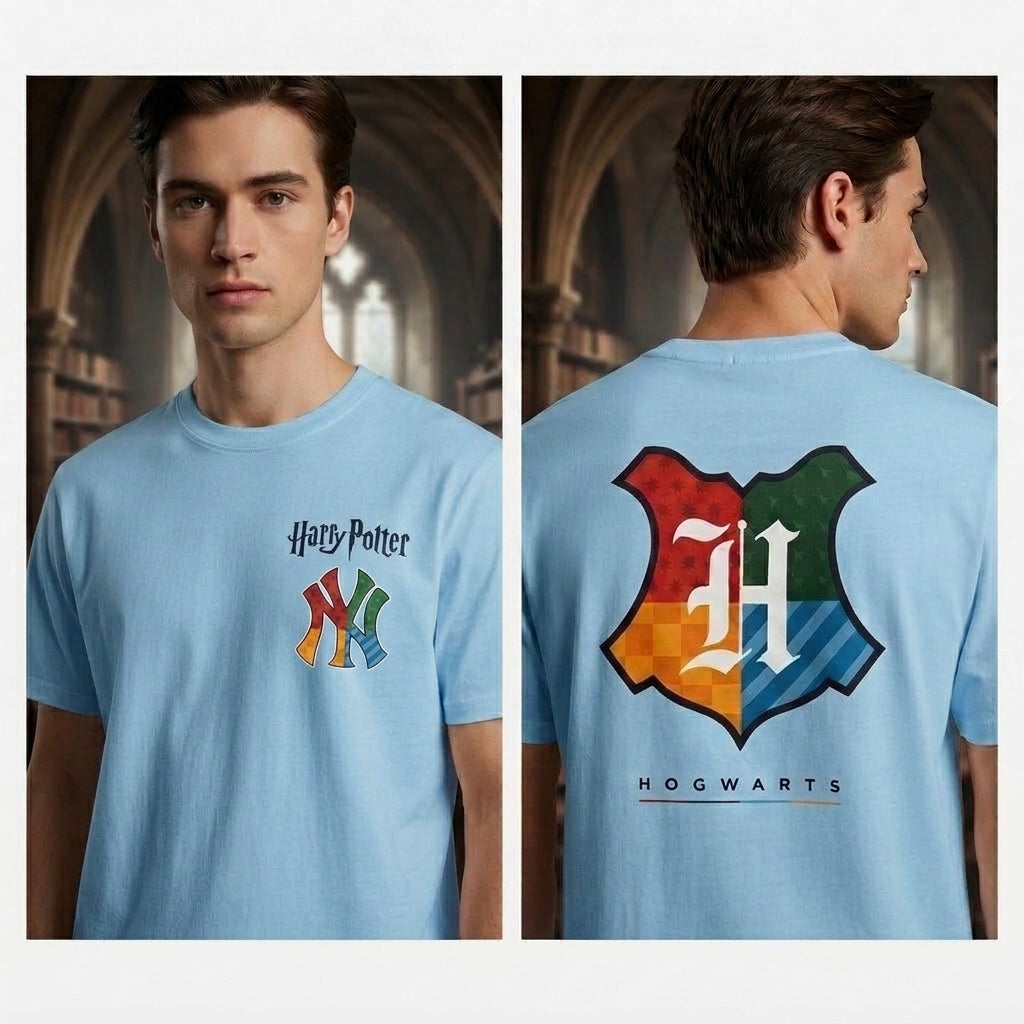NYY x "The Lightning Bolt Wizard" Edition Two Sides Printed T-Shirt
