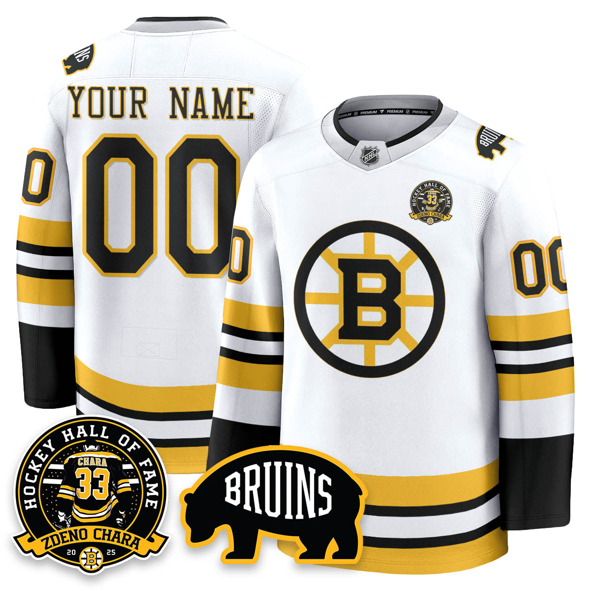 BOS Premium Hockey Jersey - Zdeno Chara HOF - Stitched-NQD