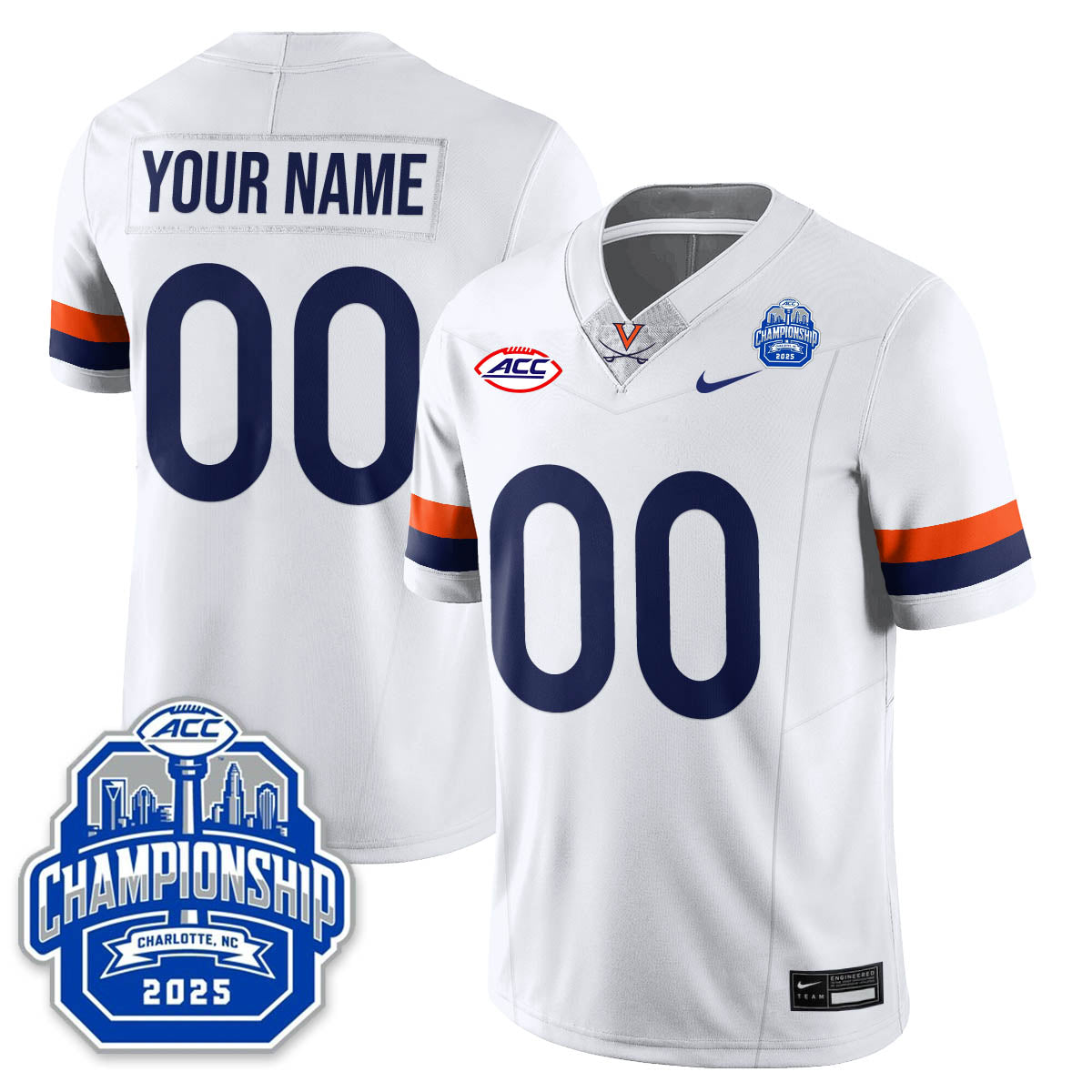 Virginia Football ACC Championship Vapor Limited Custom Jersey - Stitched-NQD