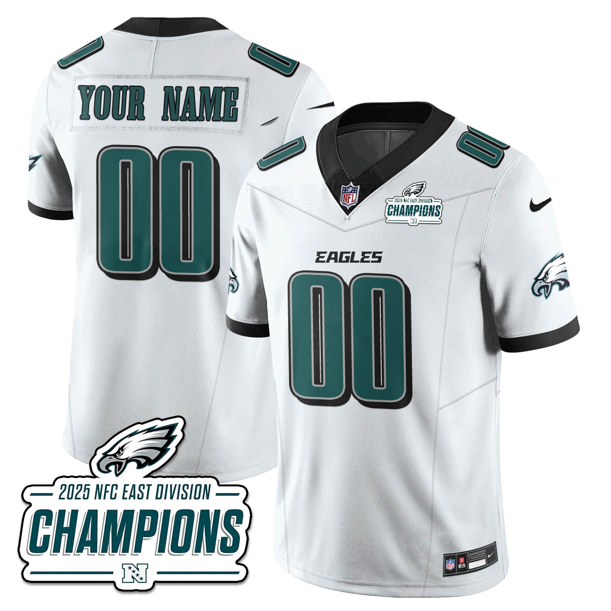 PHI NFC East Champions Vapor Limited Jersey - Stitched-NQD