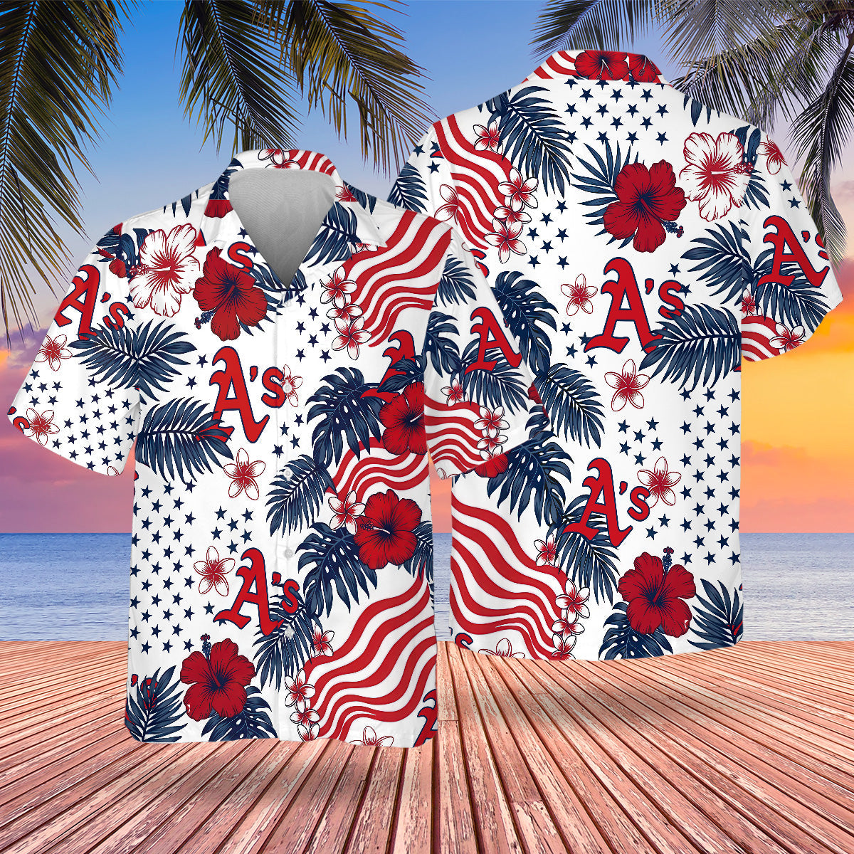 OAK Special Semiquincentennial Hawaiian Design Button Shirt V4-NQD