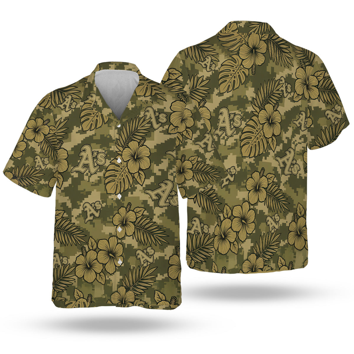 OAK Special Armed Forces Hawaiian Design Button Shirt V4