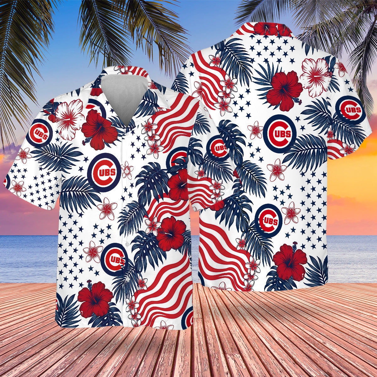 CHC Special Semiquincentennial Hawaiian Design Button Shirt V4-NQD