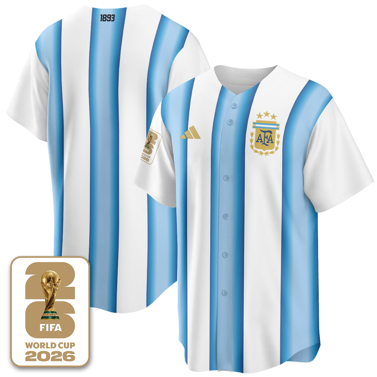 Argentina Soccer National Team x Baseball Vapor Limited Jersey - Stitched-NQD