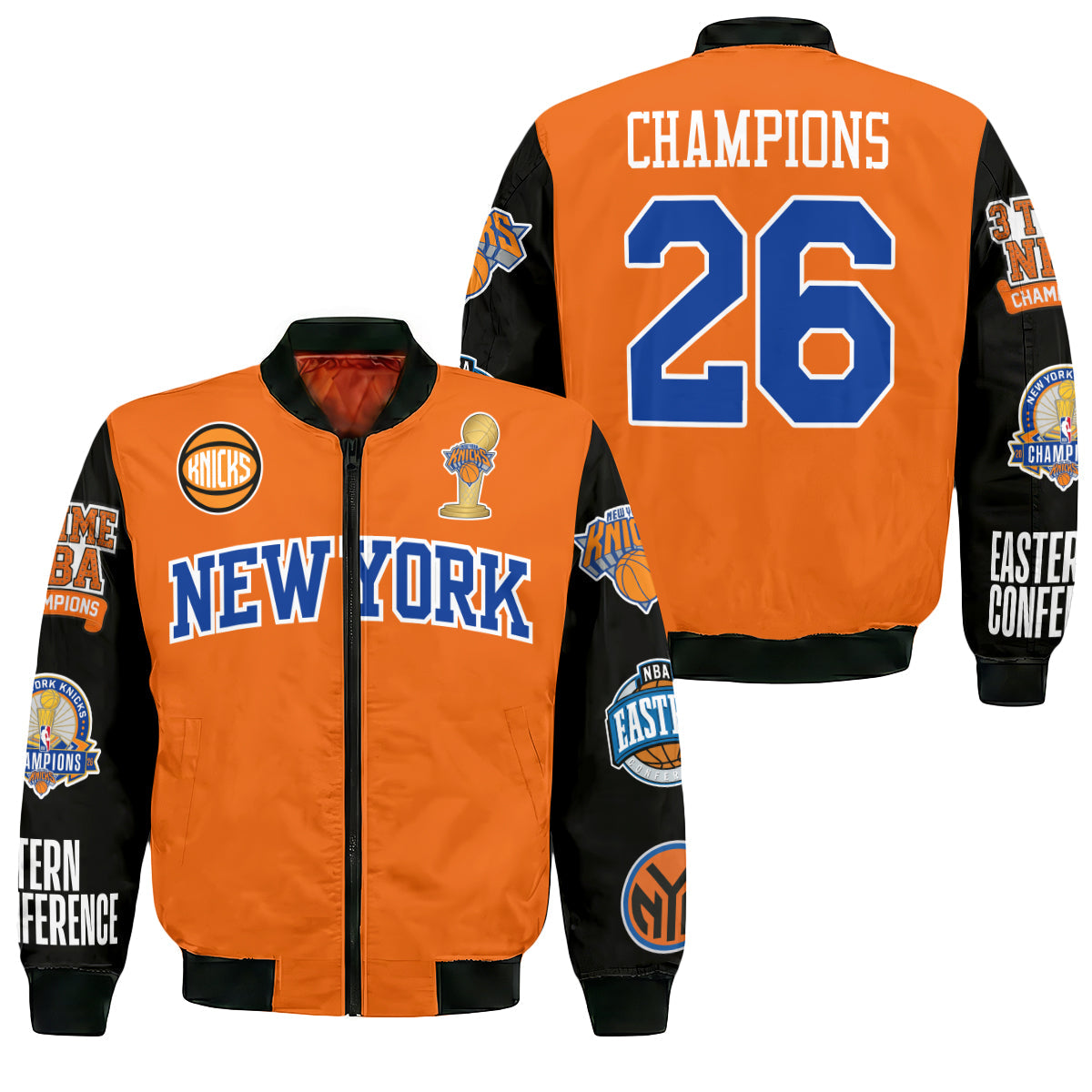 NYK 2026 NBA Finals Champions Limited Edition Bomber Jacket - Printed-NQD