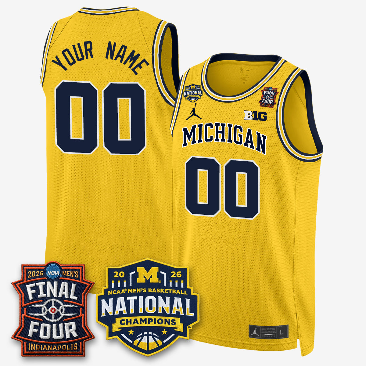 MICH 2026 NCAA Basketball Champions Limited Custom Jersey - Stitched-NQD