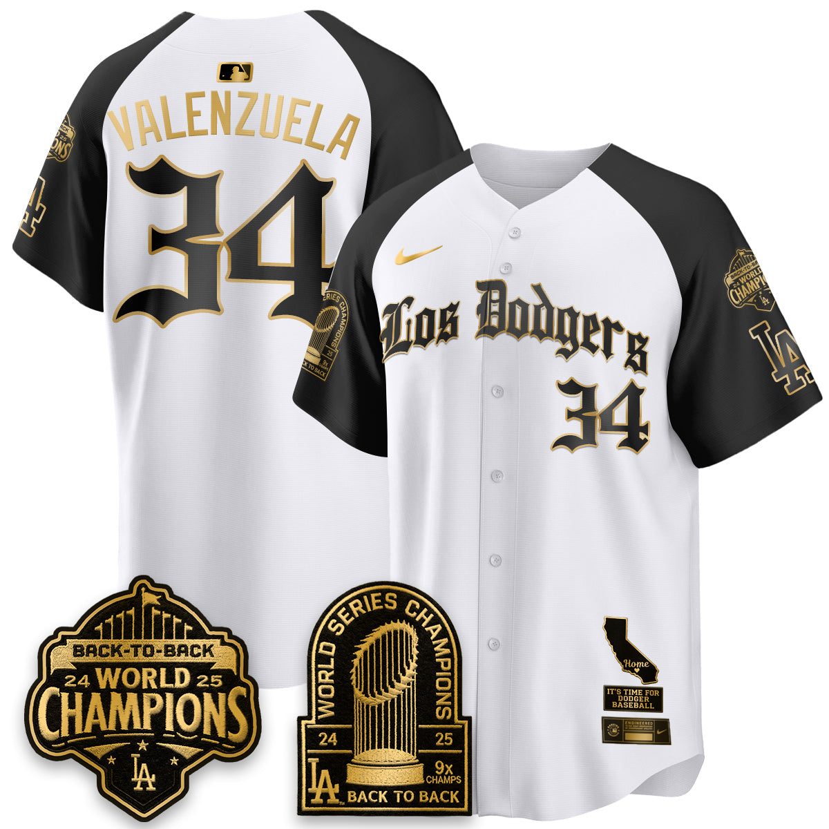 LAD World Series Champions Vapor Premier Limited Gothic Edition Jersey - Stitched-NQD