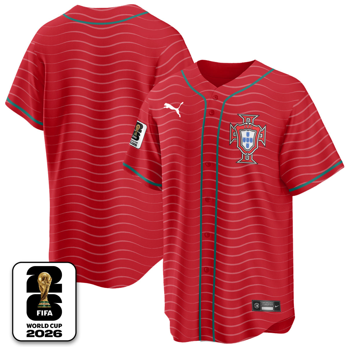 Portugal Soccer National Team x Baseball Vapor Limited Jersey - Stitched-NQD
