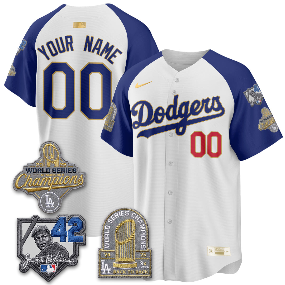 LAD 2026 Jackie Robinson New Era Vapor Custom Limited Jersey - Stitched-NQD