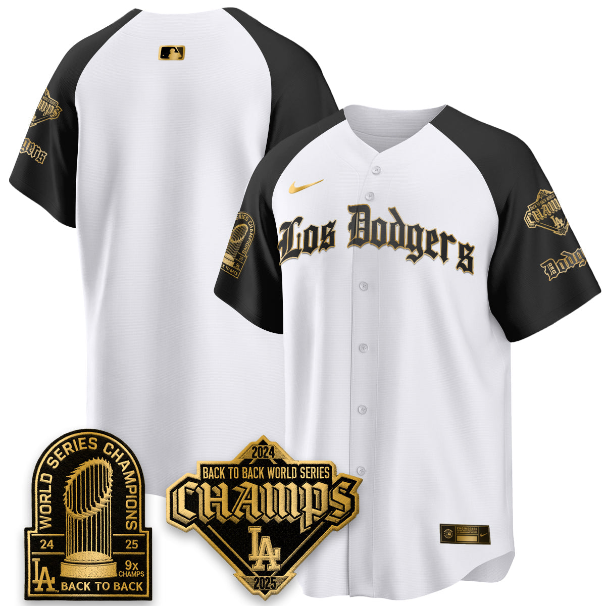 LAD World Series Champions B2B Patch Vapor Premier Limited Gothic Edition Jersey - Stitched-NQD
