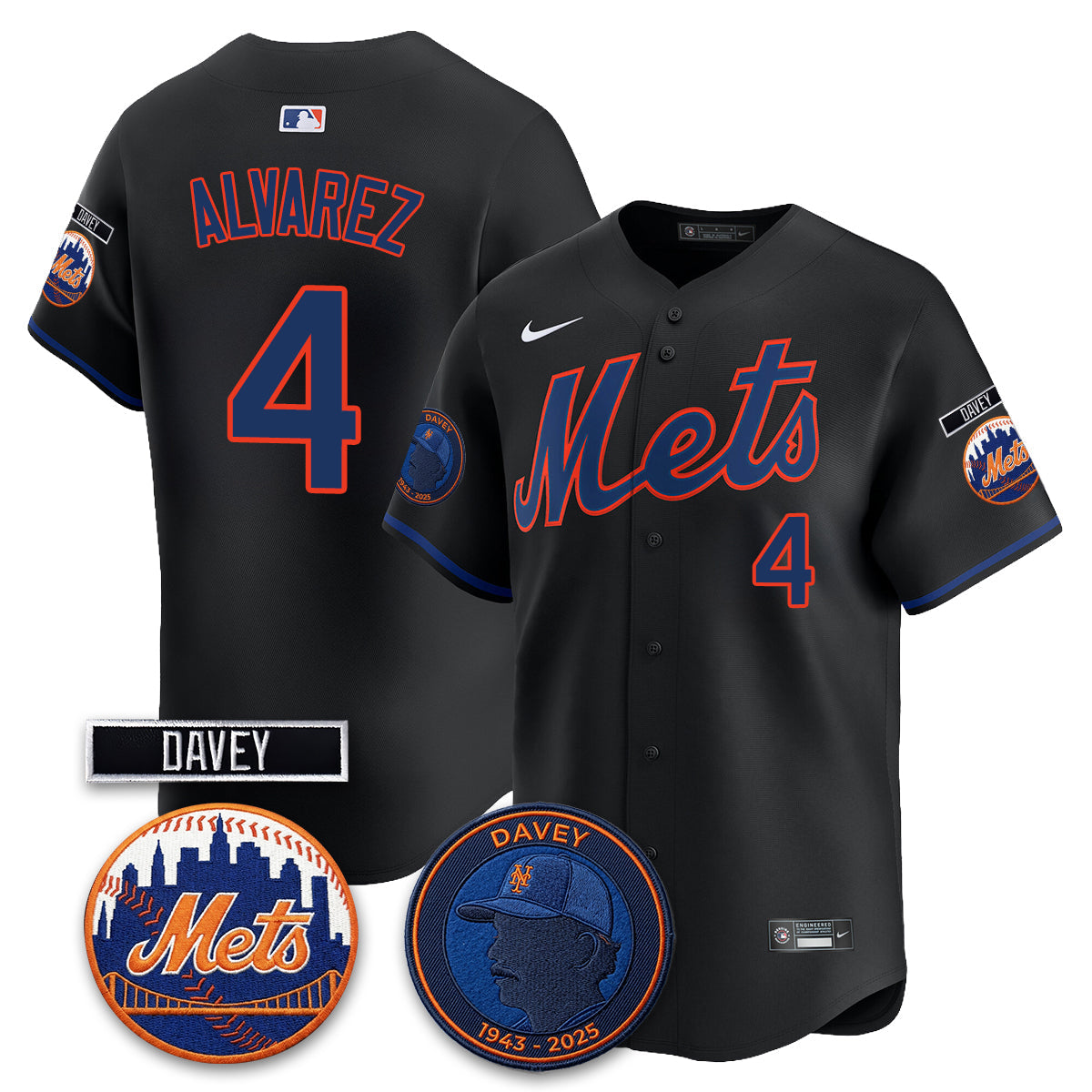 NYM 2026 Davey Johnson In Memoriam Vapor Limited Jersey - Stitched-NQD