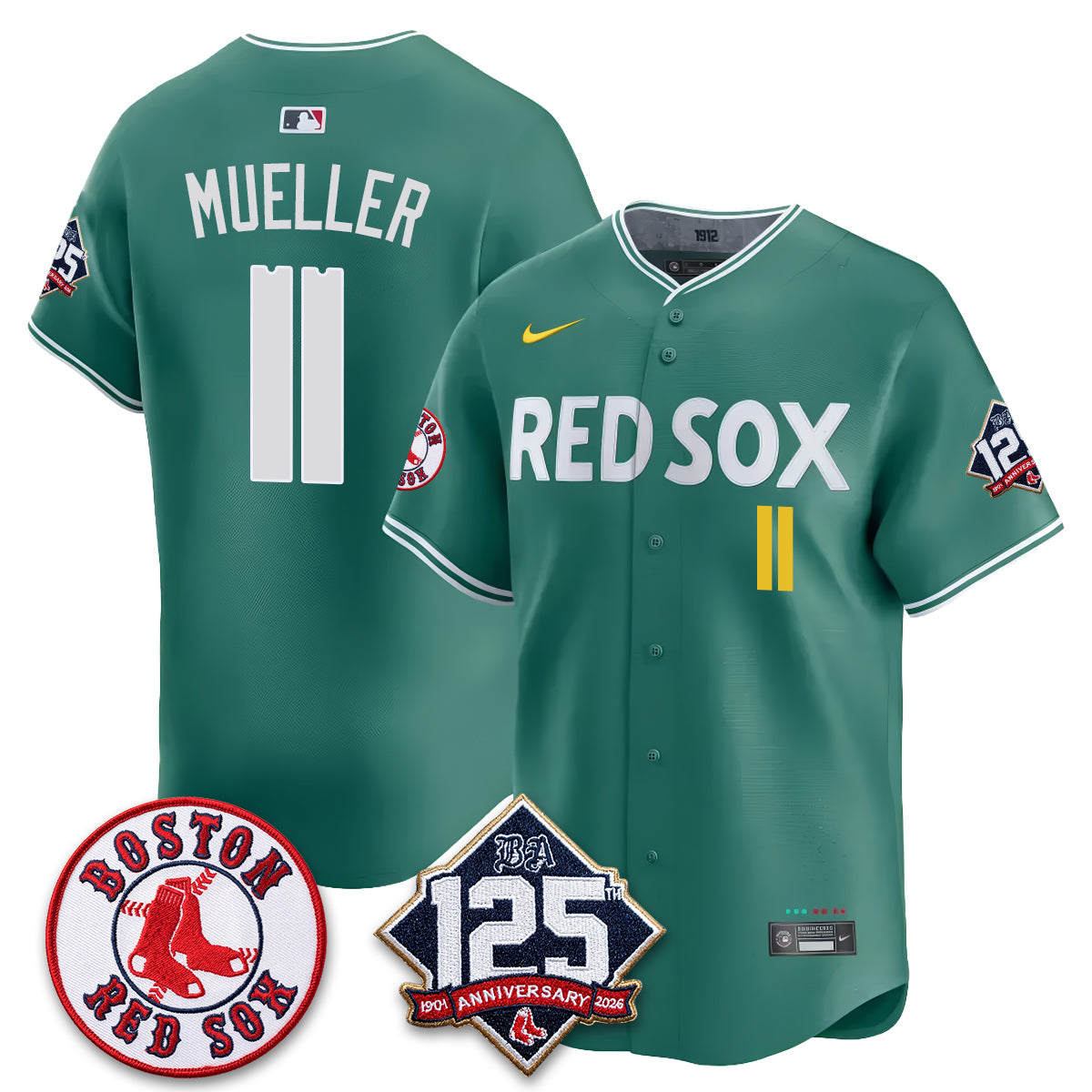 BOS 125th Anniversary Patch Vapor Jersey - Stitched-NQD