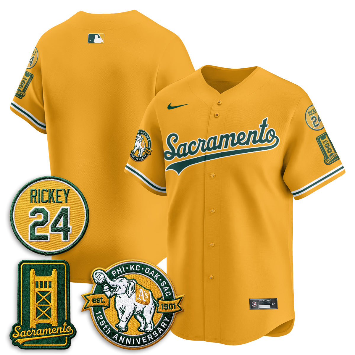 OAK 2026 Alternate Sacramento - Celebrating 125 Years - Limited Vapor Jersey - Stitched-NQD
