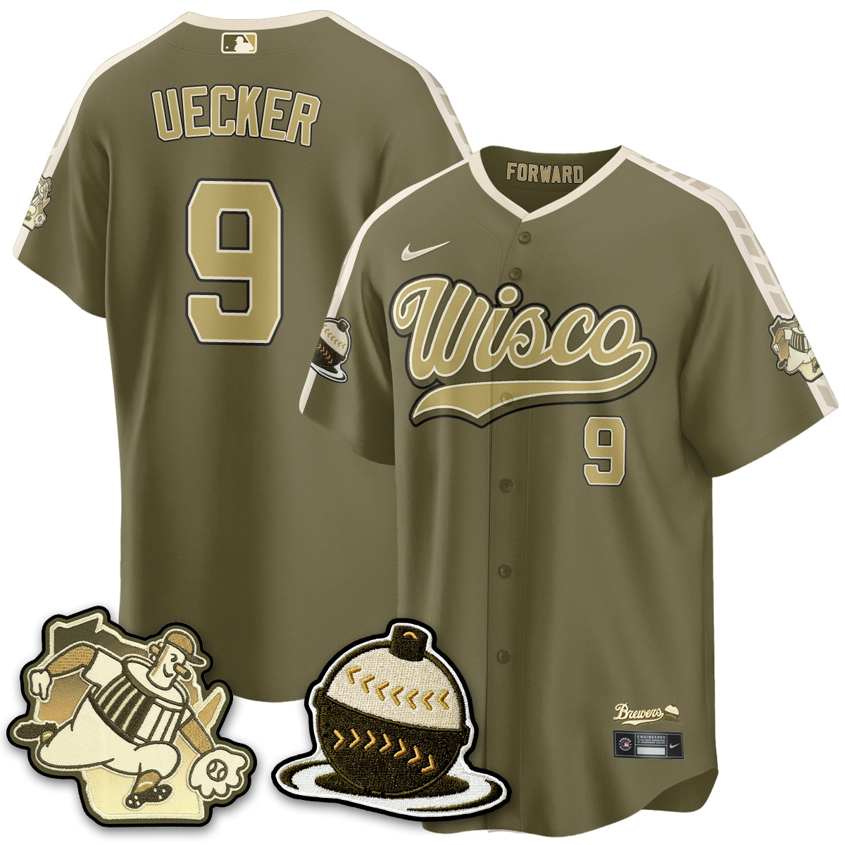 MIL New Era Olive 2026 Armed Forces Day Jersey - Stitched-NQD