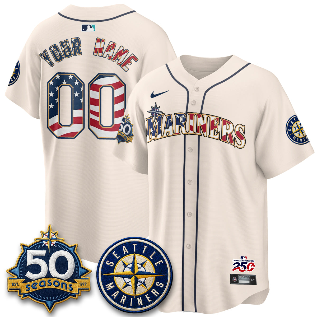 SEA Americana 2026 Vapor Limited Custom Jersey - Stitched-NQD