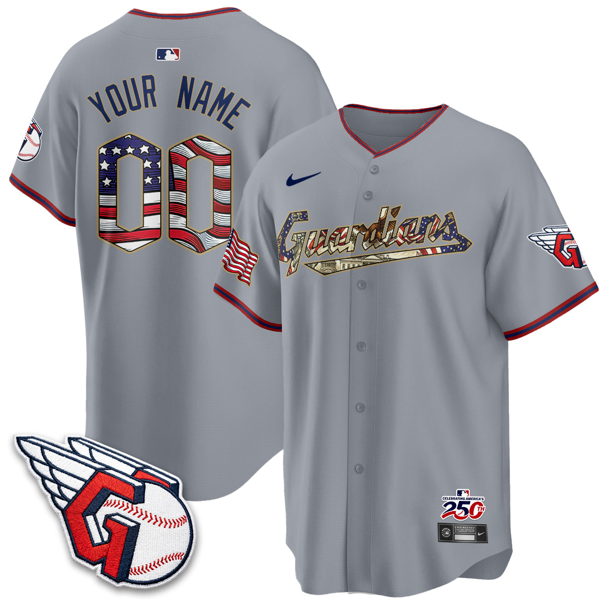 CLE 2026 Independence Day USA Vapor Custom Jersey - Stitched-NQD