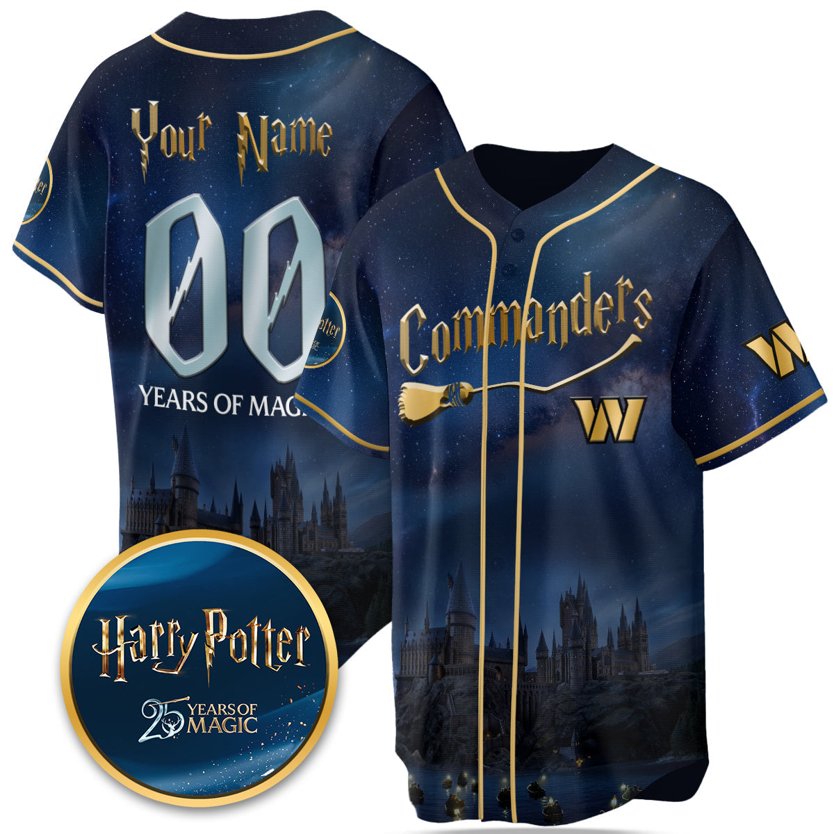 Football Team x HP 25 Years of Magic Limited Edition Custom Jersey - Printed-NQD