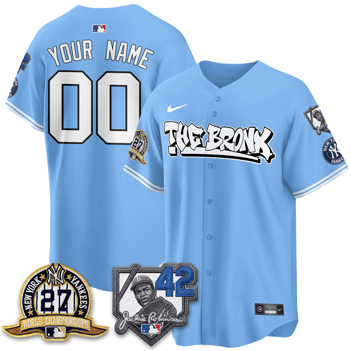 NYY The Bronx 2026 Jackie Robinson Day Vapor Limited Custom Jersey - Stitched-NQD
