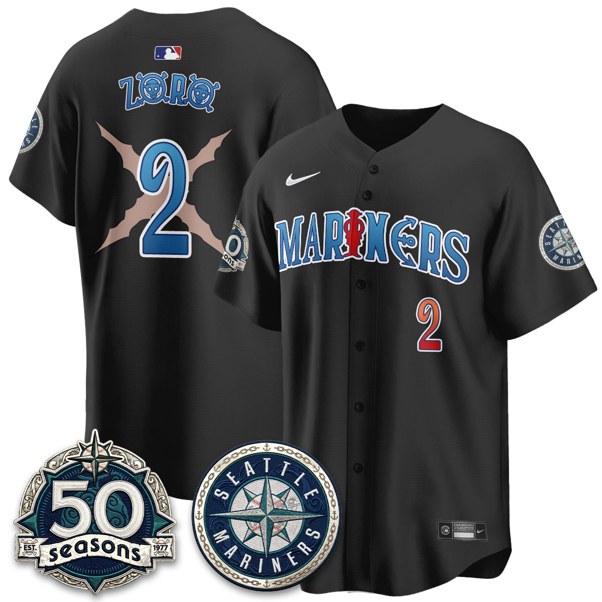 SEA x Japanese Cartoon Vapor Limited Jersey - Stitched-NQD