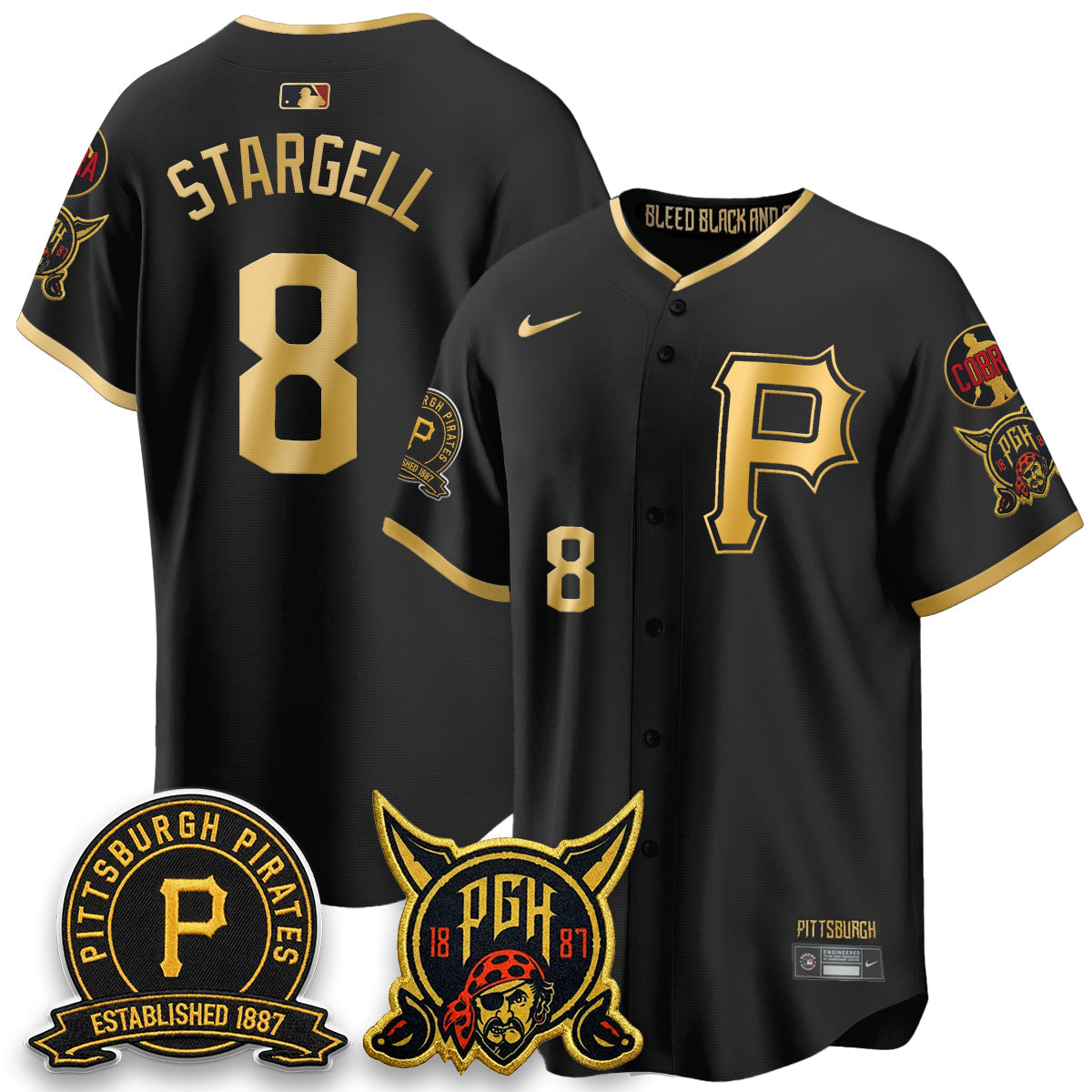 PIT Vapor Limited Jersey - Cobra & Est 1887 Patch - Stitched-NQD