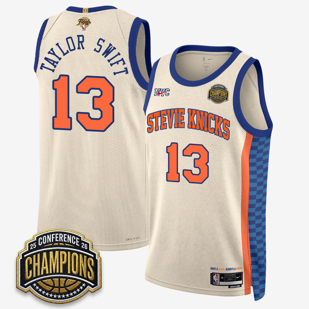 NYK 2026 Finals TS Jersey- Stitched-NQD