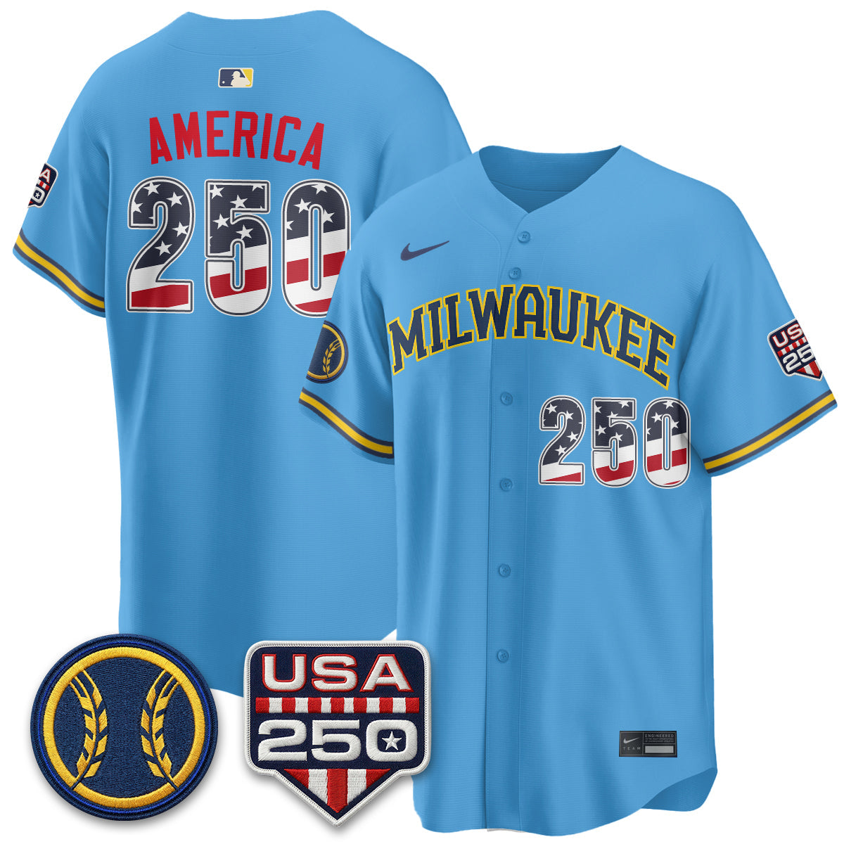MIL Fourth of July Vapor Limited Jersey - Stitched-NQD