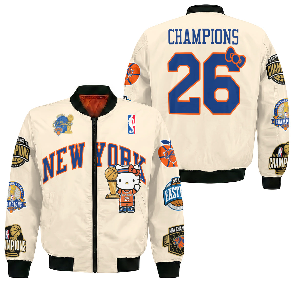 NYK 2026 NBA Finals Champions Limited Edition Bomber Jacket V3- Printed-NQD