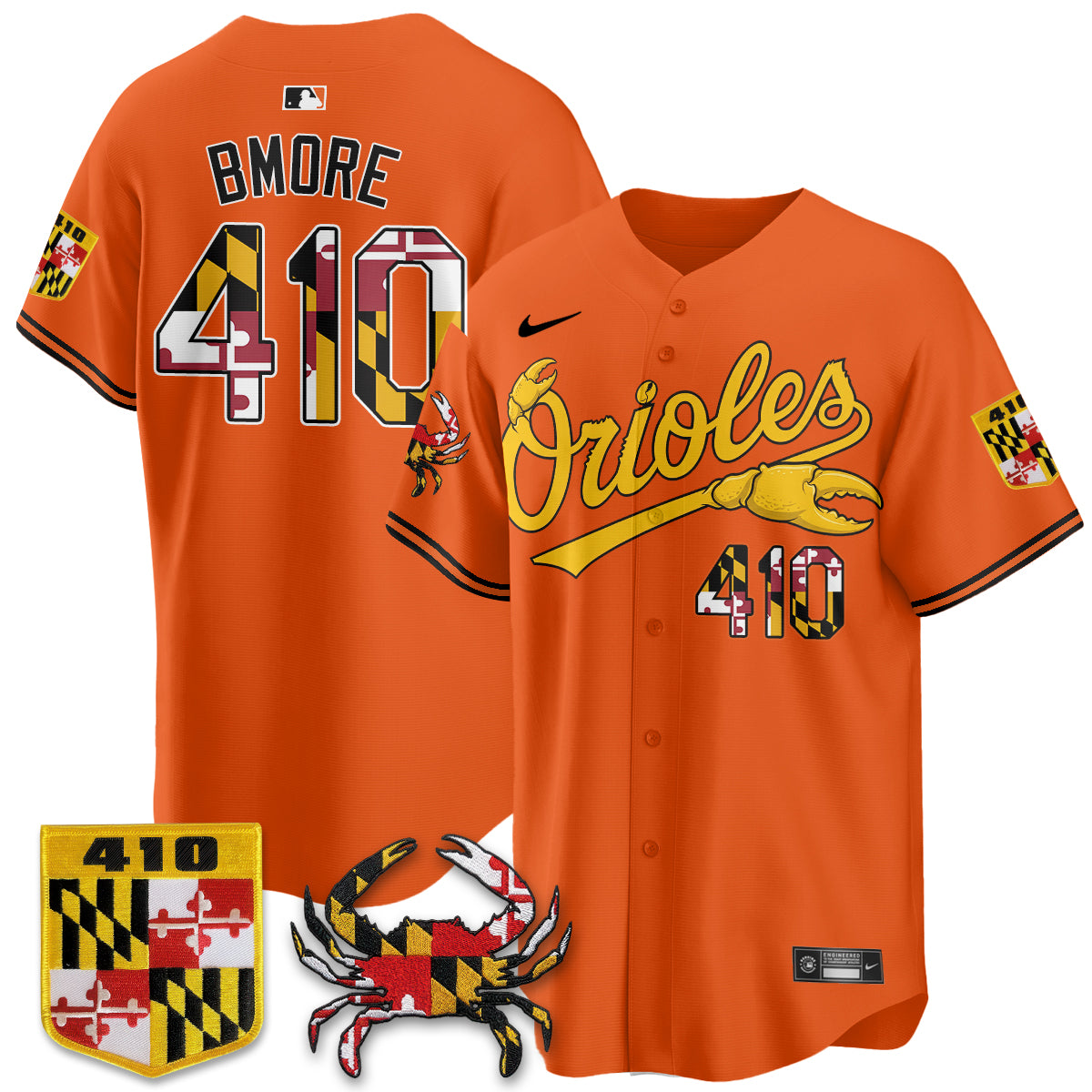 Baltimore Orioles Crab x Maryland Vapor Limited Jersey - Stitched-NQD