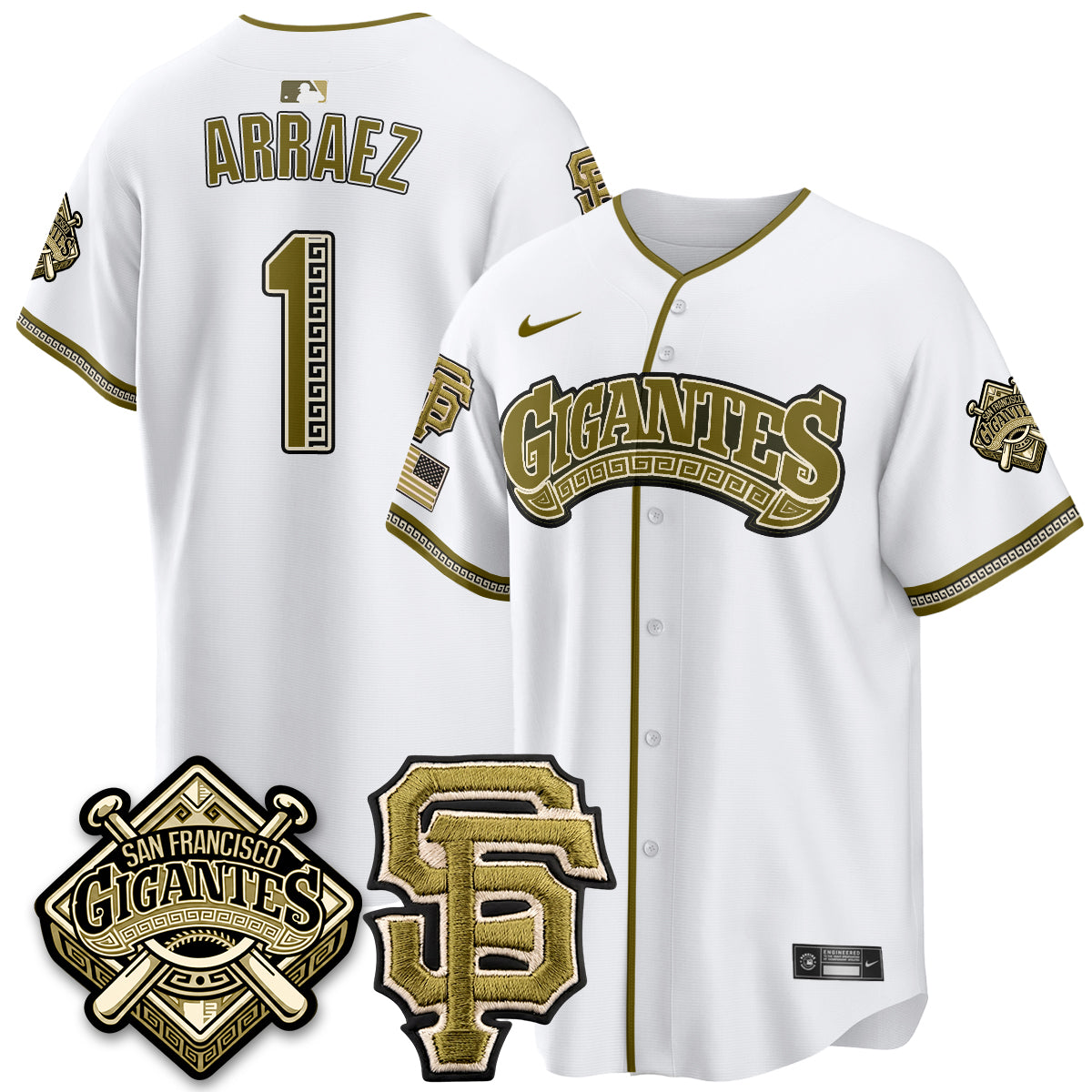 SF New Era Olive 2026 Armed Forces Day Jersey - All Stitched