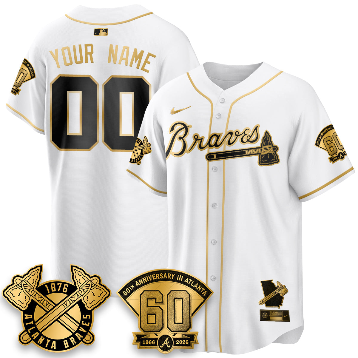 ATL 60th Anniversary Special Edition Vapor Limited Custom Jersey - Stitched-NQD