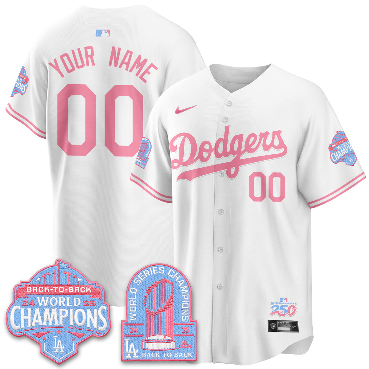 LAD x Bubblegum Vapor Custom Jersey - Stitched-NQD