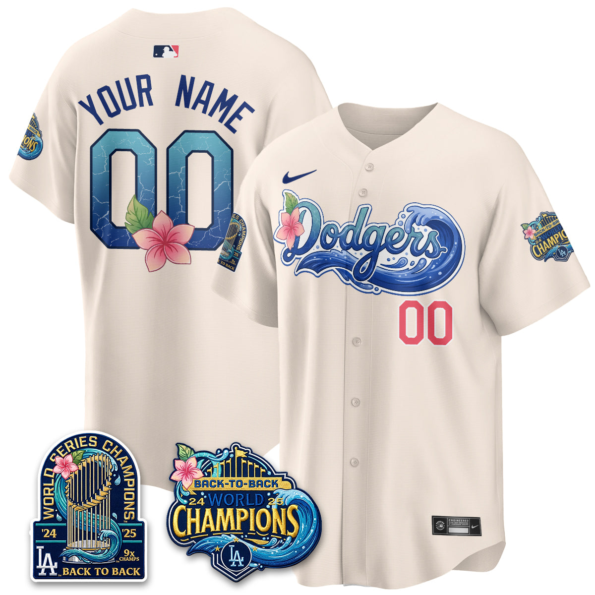 LAD Blue Aloha Paradise Jersey Vapor Limited Custom Jersey - All Stitched