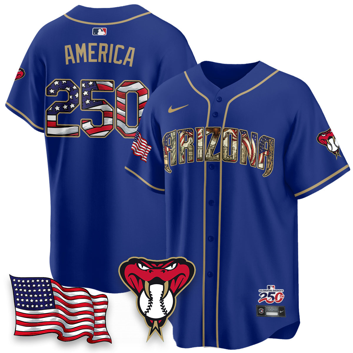 ARI 2026 Independence Day USA Vapor Limited Jersey - Stitched-NQD