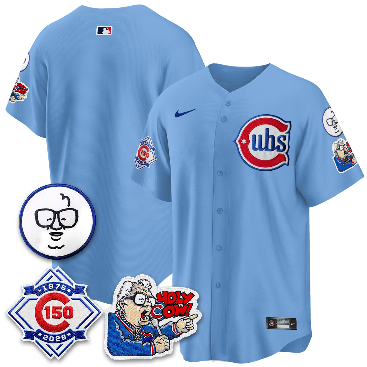 CHC 150th Anniversary Harry Caray Holy Cow Vapor Premier Limited Jersey - Stitched V2-NQD