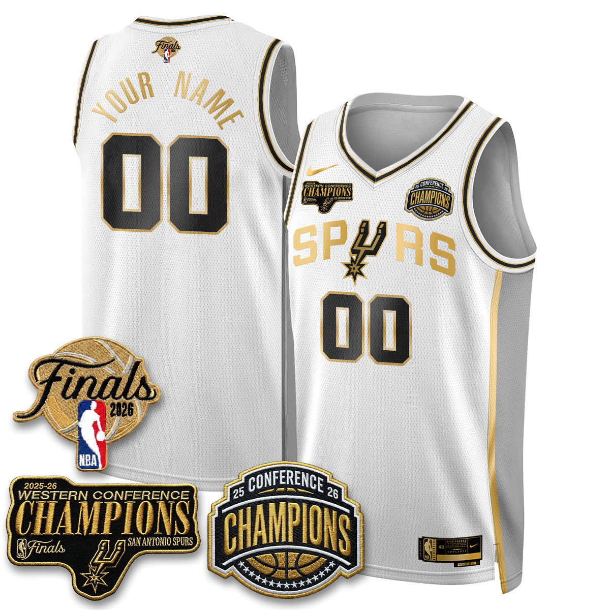 SAS 2026 NBA Western Conference Champions Vapor Special Edition Custom Jersey - Stitched-NQD